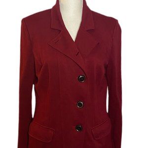 Cabi Red Ponti Knit Jacket size 2